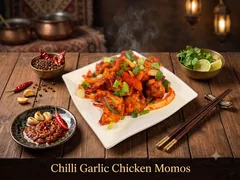 Chilli Garlic Chicken Momo